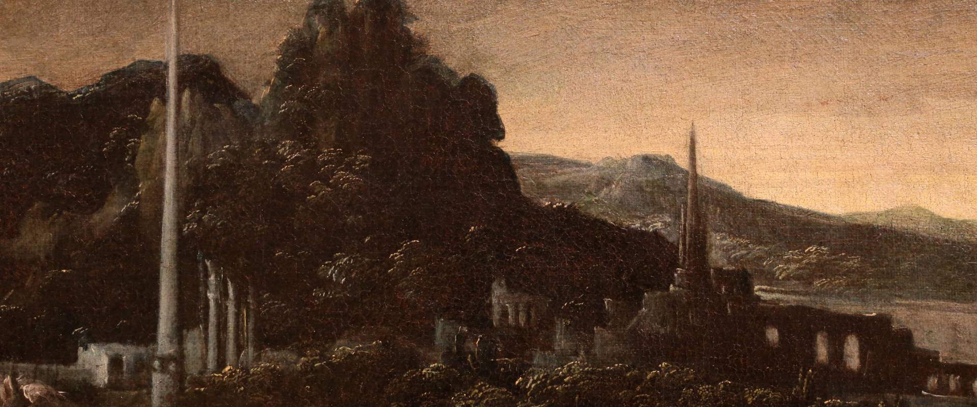 Mastelletta, ritrovamento di mosè, 1618 ca. 02 paesaggio foto di Sailko